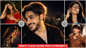 Night Flash Glow Photo Editing Prompts