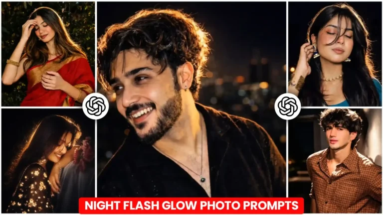 Night Flash Glow Photo Editing Prompts