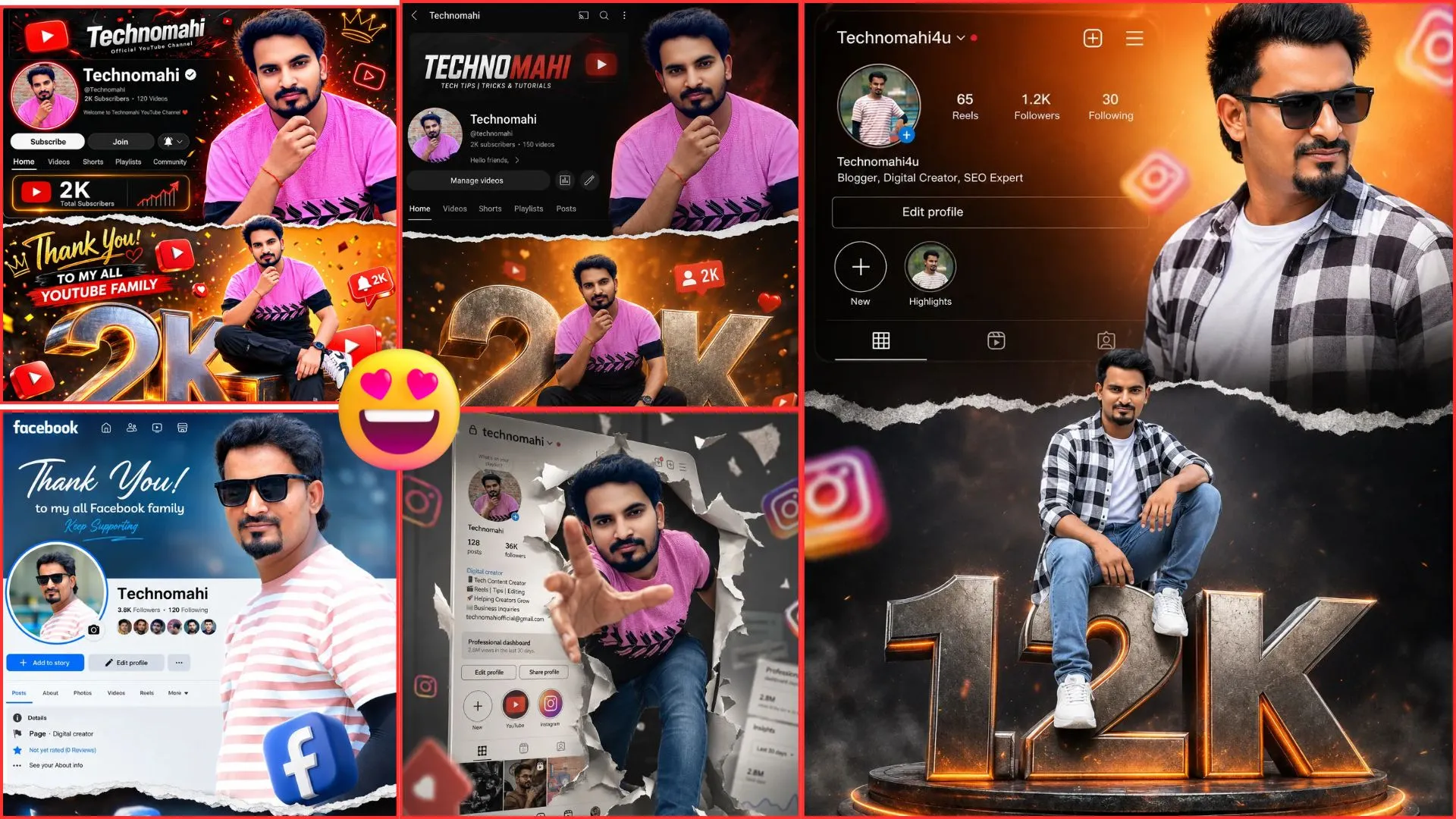 Instagram Profile Followers Poster AI Photo