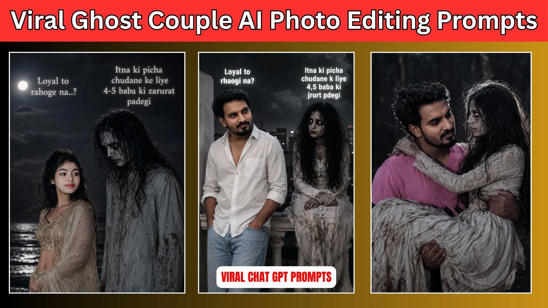 Ghost GF Couple AI Photo Editing Prompts